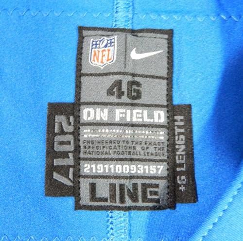 2017 Detroit Lions Khyri Thornton 99 Játék Kiadott Kék Mez Hálaadás TB 60 - Aláíratlan NFL Játék Használt Mezek