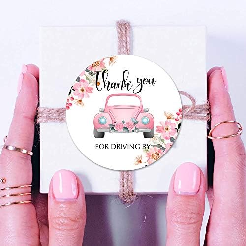Köszönöm, Hogy a Vezetés által Matricák, 40 2 Inch Rózsaszín Virágos Autó Esküvőre, Vagy Lány Baba Zuhany Címkéket Matrica