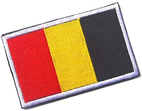 Belgium Zászló Katonai Kampó, Hurok Taktika Morál Hímzett Javítás