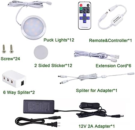 AIBOO LED Pult Alatt Világítás,Kuriózum Kabinet,Kijelző világítótestek a 12V-os Csatlakozó a csatlakozó-Szabályozható Vezeték