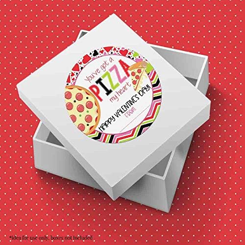 Darabot a szívemből Szórakoztató Pizza Témájú Valentin Fél Javára Címkéket Matrica Gyerekeknek, 40 2 Fél Kör Matricák által
