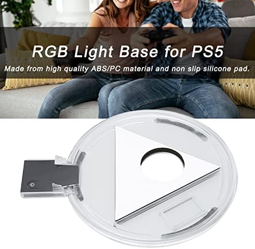 PUSOKEI LED Alap PS5 Függőleges Állvány, RGB Playstation 7 Fényt 4 Szín Testreszabható Mód Állítható Alap RGB Függőleges