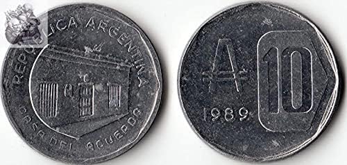 Amerikai Argentína 10 Oster Érme 1989-Es Kiadás Külföldi Érme Gyűjtemény