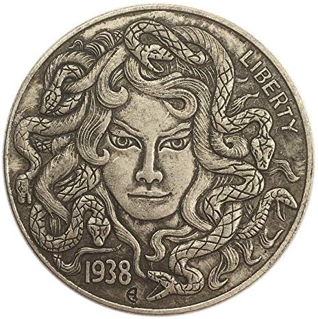 Dombornyomott 1938 MINKET Musa Kreatív Amerikai 骷髅 Érme Közös Érme Micro CollectionCoin Gyűjtemény Emlékérme