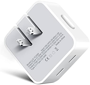 35W Dual USB-C Port Kompakt hálózati Adapter Összehajtható PD USB C Típusú Dugó Gyorsan Fali Töltő Blokk iPhone 14 13 12