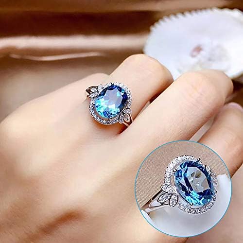 2023 Új Női Gyűrű Gyűrű Gyűrű Vintage Méret 610 Kék Cirkon Réz Gyűrűk Csinos Trendi Ékszerek (Kék, 7)