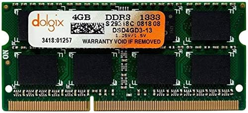 DOLGIX 4GB DDR3 PC3-10600 1333MHz Sodimm Laptop RAM Memória 204-Pin Notebook Frissítése