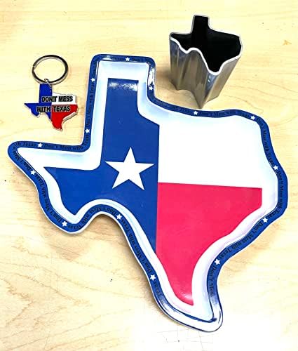 Texas Állam Alakú Szórakozás Bundle Pack - Texas Alakú Melamin Lemez Fém Lőtt Kulcstartó