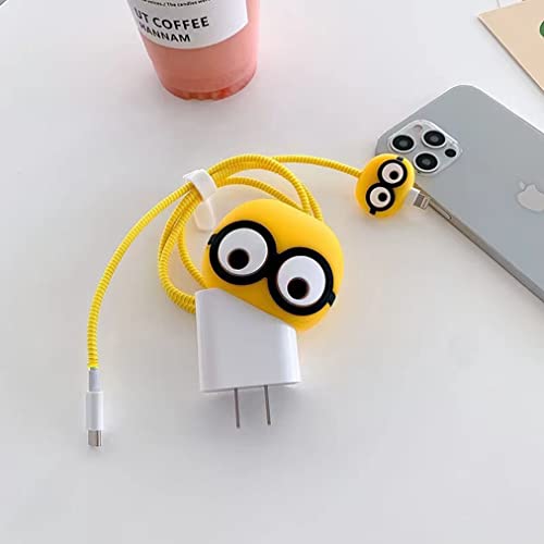 ksskwuuky Cartoon DIY adatkábel Protector Készlet 18W 20W USB Töltő Energiatakarékos Töltő Fülhallgató Line Vezeték Falatot