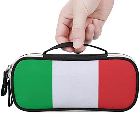 Olasz Zászló PU Bőr, Toll, Ceruza, Táska Szervező Hordozható Smink hordtáska Tároló Táska