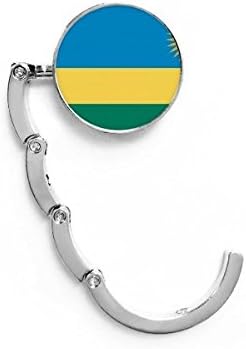 Ruanda Nemzeti Zászló Afrikai Ország Táblázat Horog Díszes Csattal Kiterjesztését Összecsukható Fogas