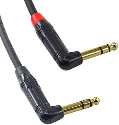 WJSTN 6.35 mm-es TRS (1/4 hüvelyk) Férfi 3.5 mm-rel (1/8 hüvelyk) Női Sztereó Audio Adapter Kábel 6in/2Pack
