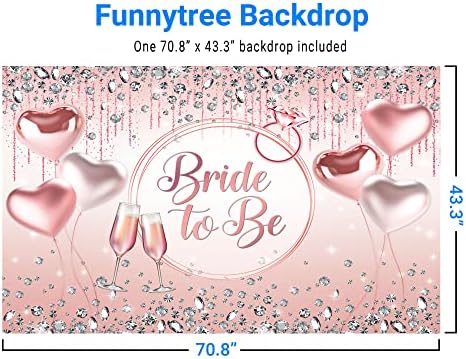 Funnytree leánybúcsú Hátteret, Menyasszony, hogy a Nők a Lánybúcsú Eljegyzési Parti Banner Rose Arany Gyémánt Gyűrű Háttér
