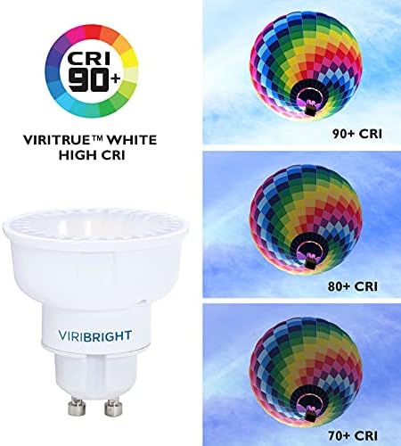 Viribright 50 Wattos Egyenértékű GU10 Bázis MR16 Halogén Helyettesítő LED-es Izzó hideg Fehér, A 4000 K (6-Pack) (752048-6)