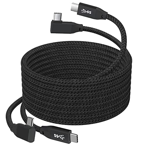 UseBean USB-C-USB-C Kábel 100W 6.6 ft(2 Csomag), derékszögű, USB 3.2 Gen2x2 20Gbps adatátviteli&PD Gyors Töltés,4K60Hz Video