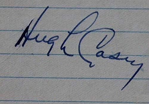 Aláírt Hugh Casey Vágott Szövetség Loa Auto Brooklyn Dodgers Baseball Autogramot Tűzoltó - Dedikált Baseball