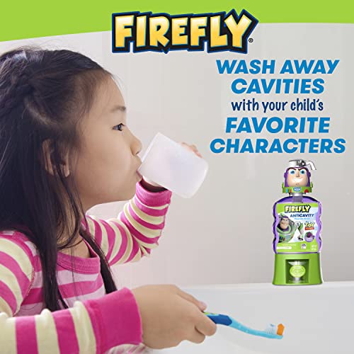 Firefly Anticavity Fluorid Öblítse le, Toy Story, Alkohol Mentes Formula, ADA Elfogadott, Segít Megelőzni a Fogszuvasodást,