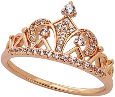 Esküvő & Eljegyzési Gyűrűk Réz Méret Hölgy 510 Gyűrű Temperamentum Ring Elegáns Javaslat Korona Gyűrűk