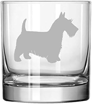 MIP Márka 11 oz Sziklák Whiskys Poharat Pohár Scottie Skót Terrier