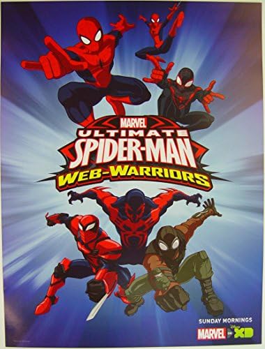 A Disney XD Avengers Össze & Ultimate Spider-man Web-Harcosok Kétoldalas Poszter 10 x 13