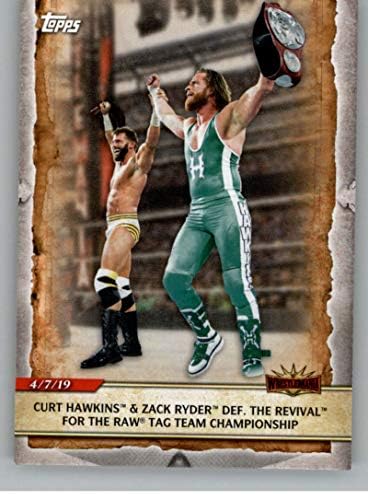 2020 Topps WWE Út WrestleMania 52 Curt Hawkins pedig Zack Ryder Birkózás Trading Card
