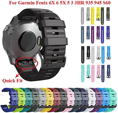 BUDAY 26 22mm Quick Fit Watchband A Garmin Fenix 7 7X 6X 6Pro Watch Szilikon Easy Fit Csukló Heveder Zenekar A Fenix 5X 5