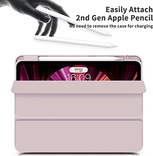 iPad Air 5./4. Generációs Mágneses Esetében 10.9 Hüvelyk Pecil Jogosultja Levehető Átlátszó hátlap Okos Trifold Folio Auto