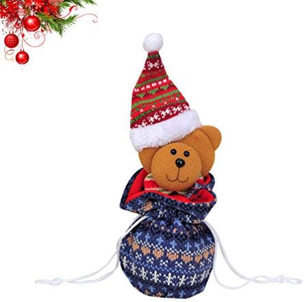 NUOBESTY Karácsonyi Dekor Ékszer Ajándék Dobozok Drawsrings Candy Táskák Asztal Dekoráció Kötött Ünnep, Ajándék Tasak Új