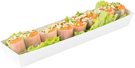Matsuri Látás 11.2 x 2 x 1.4 Inch Sushi Tálca, 100 Greaseproof Sushi Csomagolás Doboz - Fedelek Külön megvásárolható, egyszer