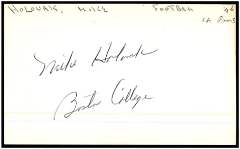 Mike Holovak Aláírt Index Kártya 3x5 Dedikált Ram-Boston College 87479 - NFL-Vágott Aláírás