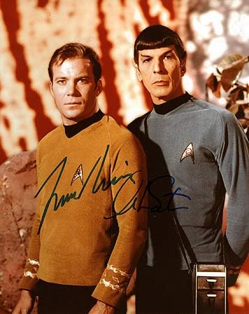 A STAR TREK TOS (William Shatner & Leonard Nimoy) 8x10 Leadott Fotó bejelentkezett Személy