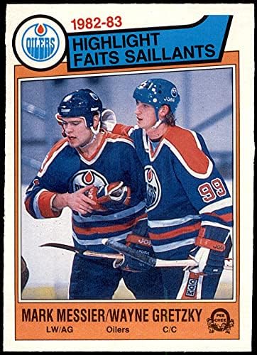 1983 O-Pee-Chee 23 Kiemeli Mark Messier/Wayne Gretzky Edmonton Oilers-Jégkorong (Hoki-Kártya) NM/MT Oilers-Hoki
