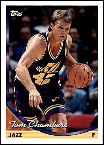 1993 Topps 220 Tom Chambers Utah Jazz (Kosárlabda Kártya) NM/MT Utah Jazz