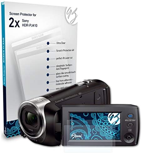 Bruni képernyővédő fólia Kompatibilis Sony HDR-PJ410 Védő Fólia, Crystal Clear Védő Fólia (2X)