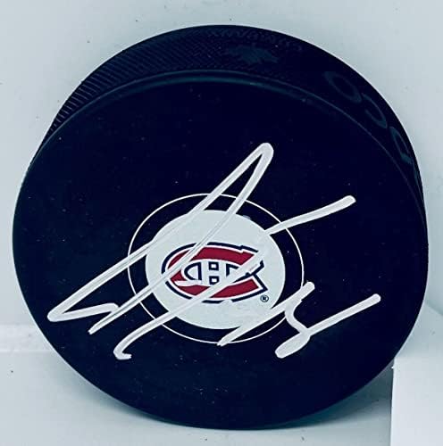 Joel Edmundson aláírt Montreal Canadiens Korong dedikált Habs - Dedikált NHL Korong