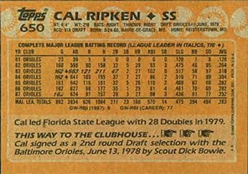 Cal Ripken 1988 Topps Baseball Kártya 650