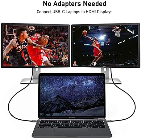 QGeeM USB-C-HDMI Kábel Adapter 4K-s, USB-C-Típusú HDMI-Kábel Thunderbolt 3 Kompatibilis MacBook Pro 2017-2020 IPad pro,Samsung