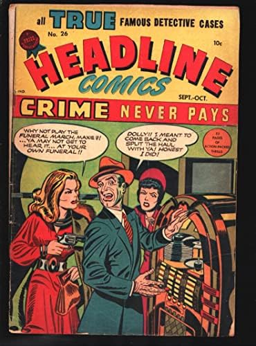Kiemelt 26-1947-Simon & Kirby fegyvert moll juke box cover-3 erőszakos S & K történetek-VG-
