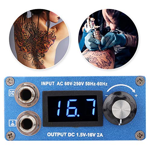 Tetoválás Tápegység, LED Digitális Kijelzőn Tetoválás Tápegység Készlet, 1.5-16V Automata Feszültség Átalakítás Tetováló