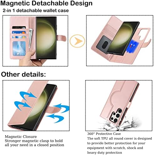 Ｈａｖａｙａ Samsung Galaxy S23 Ultra Tárca Esetében Magsafe Mágneses Samsung Galaxy S23 Ultra Telefon Esetében a Kártya Birtokosa-Levehető
