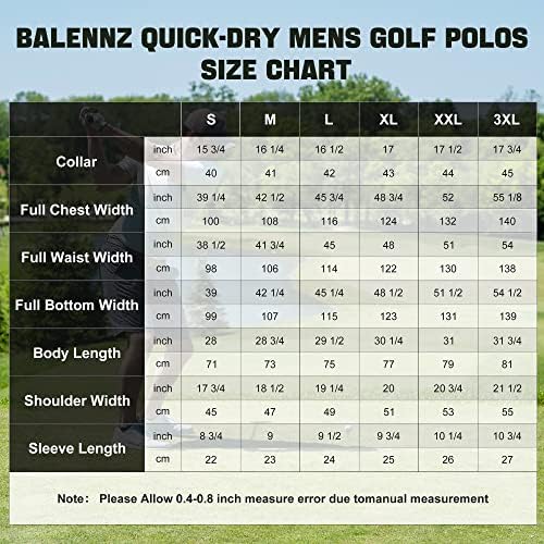 BALENNZ Golf Polos Férfi Gyors-Száraz Sportos Mens Polo Pólók Rövid Ujjú Nyári Alkalmi Nedvesség Wicking Golf Póló