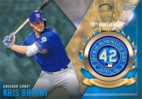 Autogramot Raktár 587617 Kris Bryant Baseball Kártya - Chicago Cubs, 67 2017 Topps Megemlékező Jackie Robinson Patch - Nem.JRPCKB