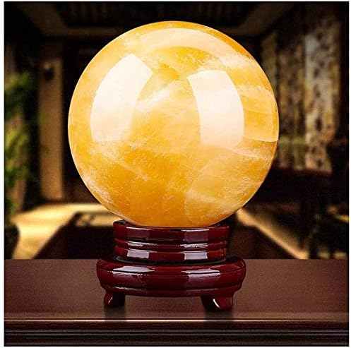 HUANGXING - Office Home Táblázat Feng Shui Dekoráció kristálygömb/Dekoratív Golyó Természetes Topáz kristálygömb Iroda Kedvező