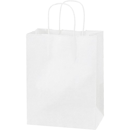 Top Pack szállítási Papír-Bevásárló Zacskót, 8 4 x 1/2 x 10 1/4, Fehér (Csomag 250)