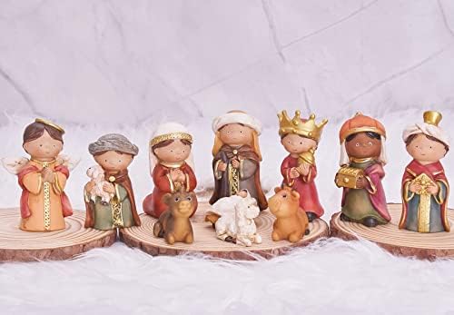 Osfvn Betlehem Beállítja 11 Darab Mini Asztali Figura Dekoráció, Karácsonyi, Beltéri Otthoni Dekoráció