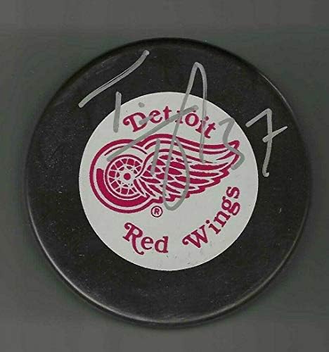 Tim Taylor írta Alá a Detroit Red Wings A Glas Co Puck - Dedikált NHL Korong