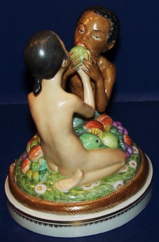 Királyi Koppenhága 1997 Adam and Eve Overglaze Polikróm Figura