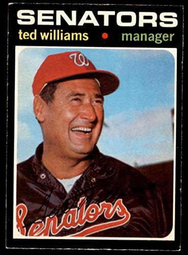 1971 O-Pee-Chee 380 Ted Williams Washington Senators (Baseball Kártya) EX/MT Szenátorok