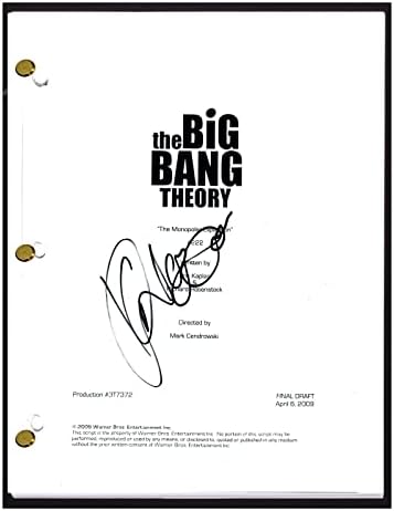 Kunal Nayyar Aláírt Big Bang Theory Egypólusú Expedíció S2 E23 Script COA