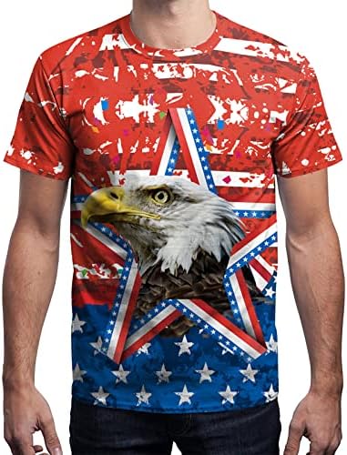 2023 Új Férfi Grafikus Póló, Alkalmi Tshirt 3D július 4-én Zászló Mintás Vintage póló Ing Közepes Póló Férfi